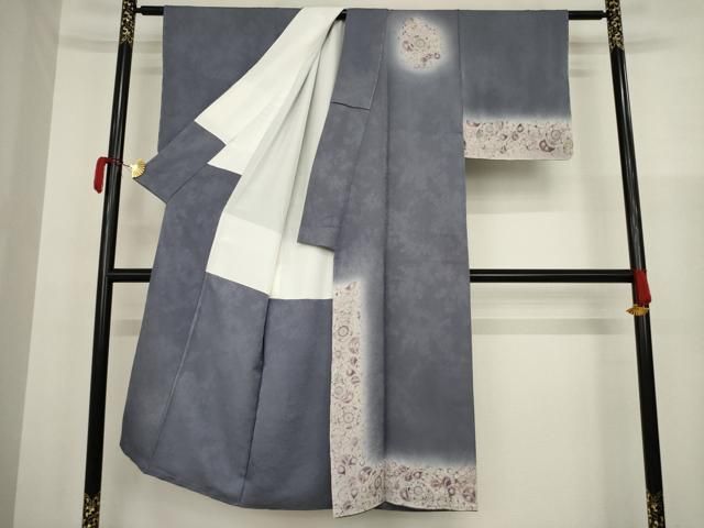 平和屋着物●訪問着　作家物　辻が花　花尽くし　暈し染め　正絹　逸品　AABG4922ck 平和屋着物○訪問着 作家物 松嵐 絞り 辻が花 暈し染め 正絹 逸品 未