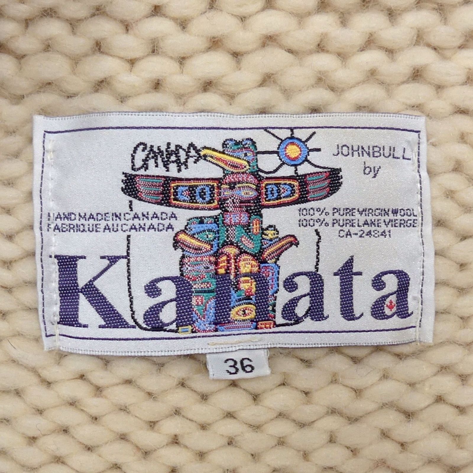【美品】KANATA カナタ ジョンブル別注 カウチンニット 36 美品】KANATA カナタ ジョンブル別注 カウチンニット 36 トップス