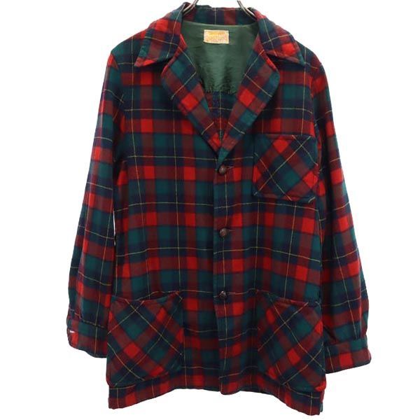 Pendleton チェック柄ジャケット M ペンドルトン 50s ヴィンテージ チェック柄 長袖 テーラードジャケット