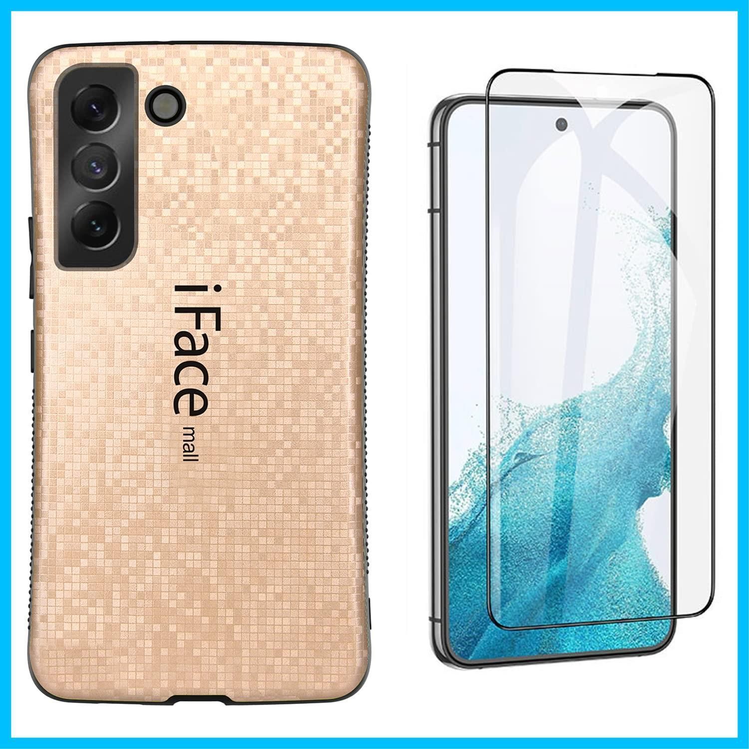 【人気商品】iFacemall ラメ ストラップホール ラメケース スマホカバー モール TPU アイフェイス GalaxyS22 指紋防止 スマホケース ギャラクシー カバー 耐衝撃 SC-51C SCG13 耐摩擦 専用ガラスフィル