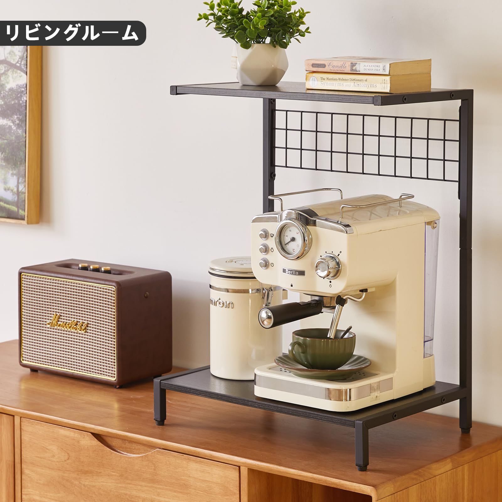 フックやクリップとペグボード付き