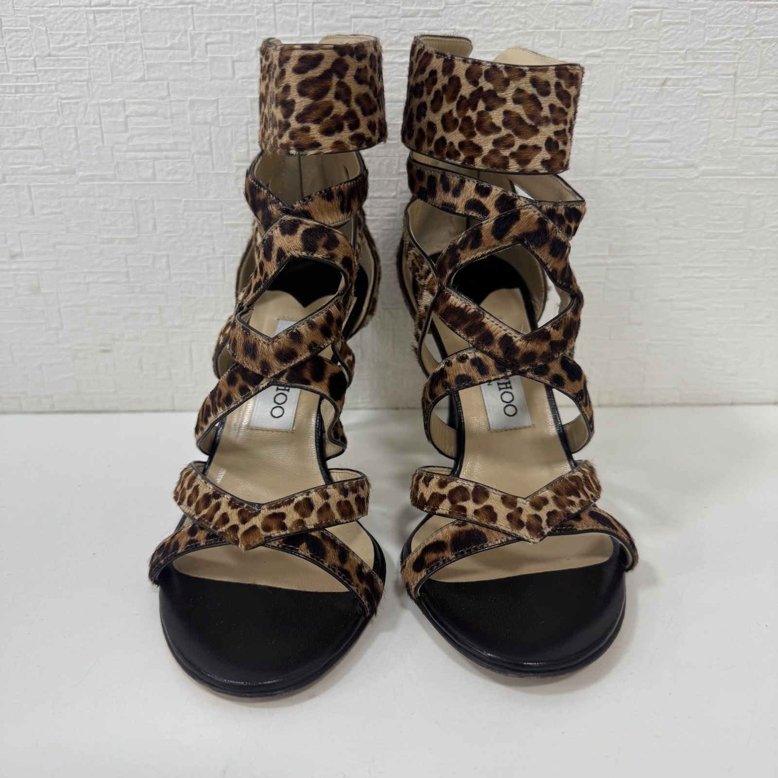 JIMMY CHOO ジミーチュウ レオパード ボンテージデザイン