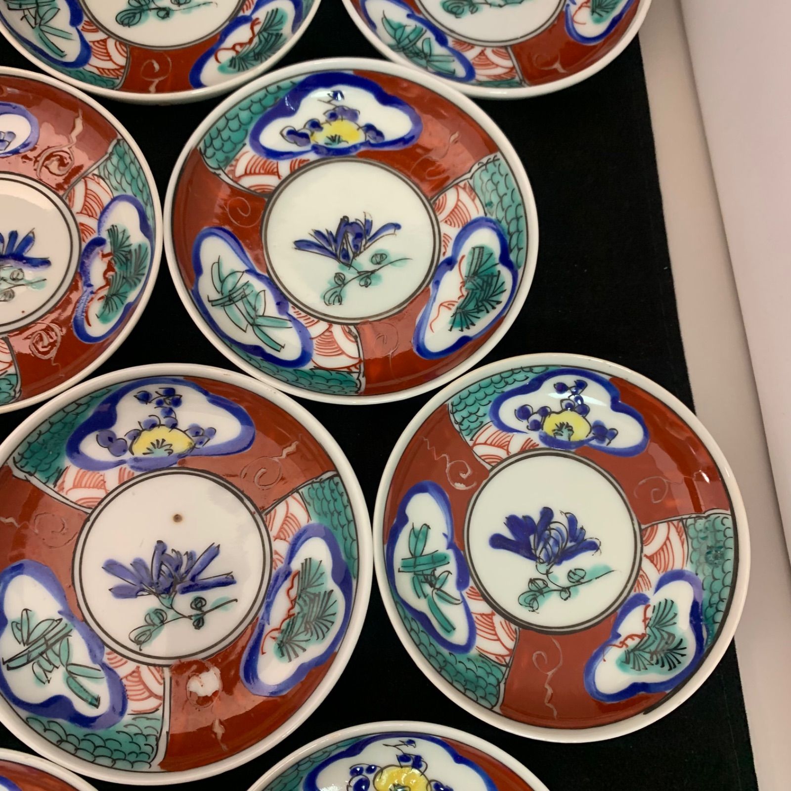 特価セール中❗アンティーク 古伊万里焼　色絵松竹梅なます皿　3客セット 180d38b06a73a554eef92749c2f4e2