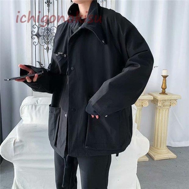 トレンチコート メンズ ショート丈 大きいサイズ 無地 紳士服 かっこいい 体型カバー  男性用 トップス カジュアル アウター 秋物 春服