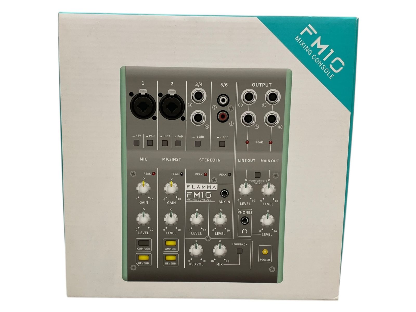 FLAMMA(フランマ) FM10 ポータブル オーディオミキサー 6チャンネル