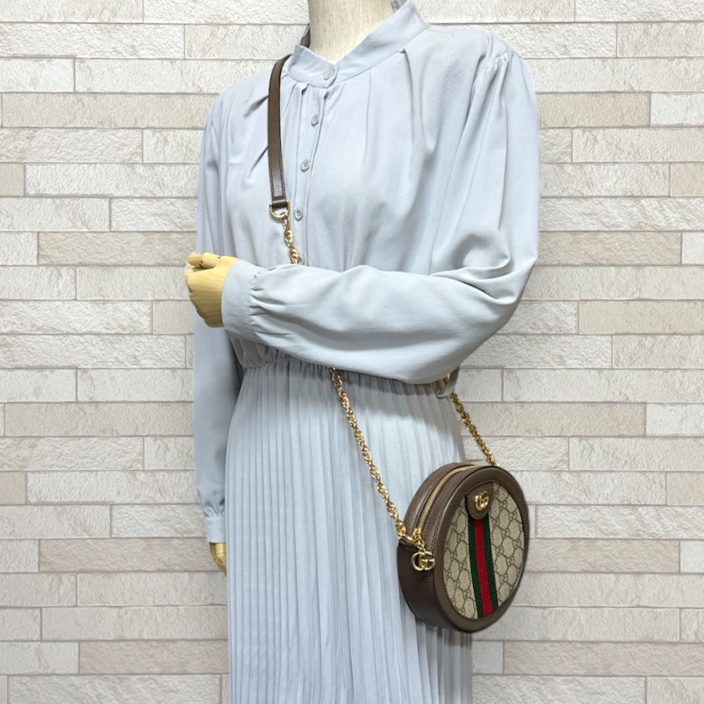 グッチ GGミニラウンドショルダーバッグ オフィディア ショルダー  