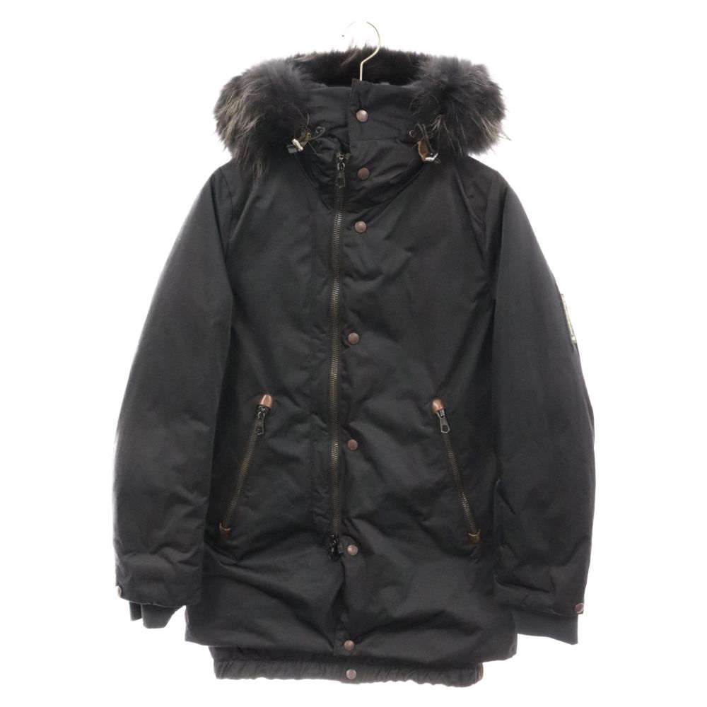 nano universe (ナノユニバース) DIATURA DOWN JACKET ダツラ ファー付き ダウンジャケット ブラック DI44DW9997DO