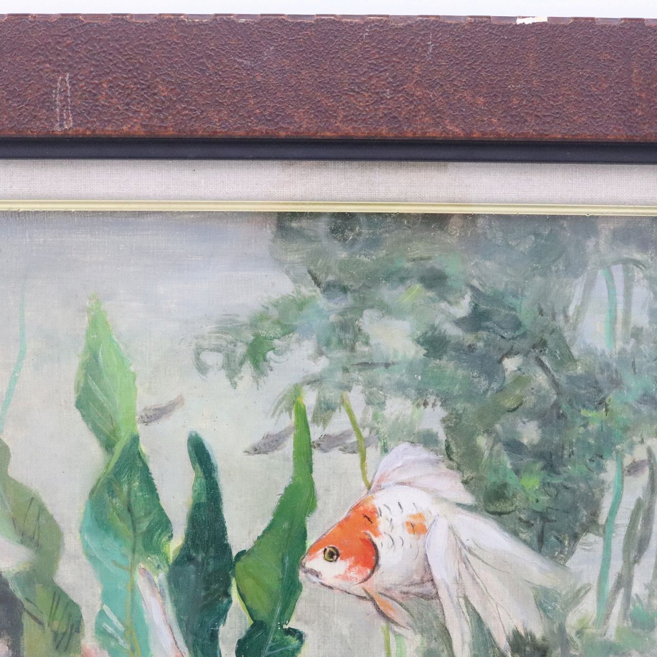 油絵 魚 上野山 清貢 魚 油彩画 -