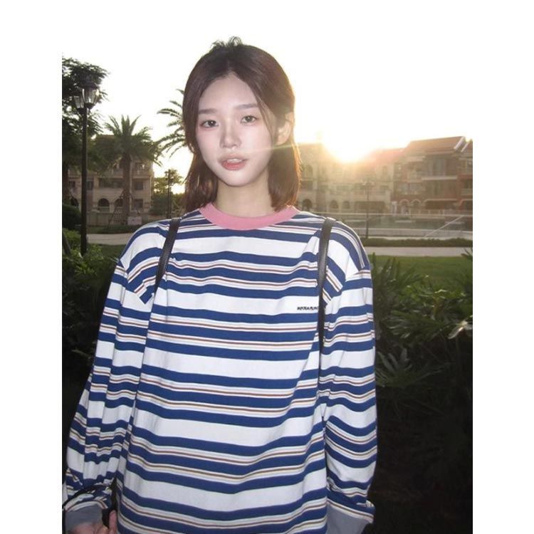 コスパ最高!ボーダー tシャツ レディース 長袖韓国 1.jpg
