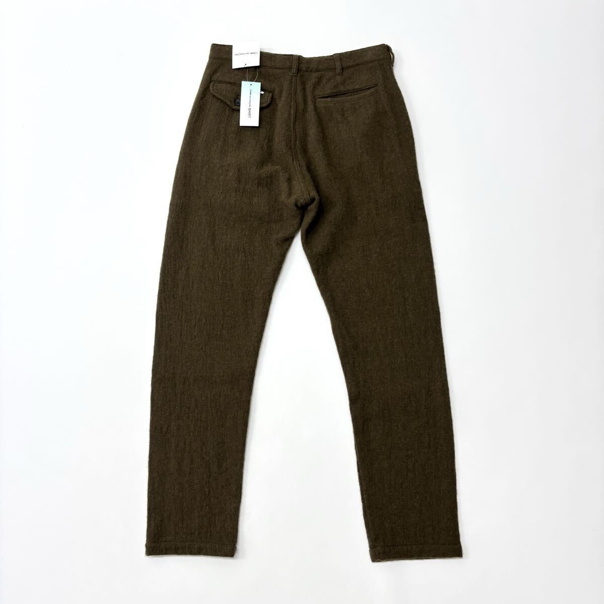 23 aw 2025 COMME des GARCONS SHIRT コム デ ギャルソン シャツ 縮絨 パンツ WOOL NYLON TWEED GARMENT MILLED PANTS size S 710-0180