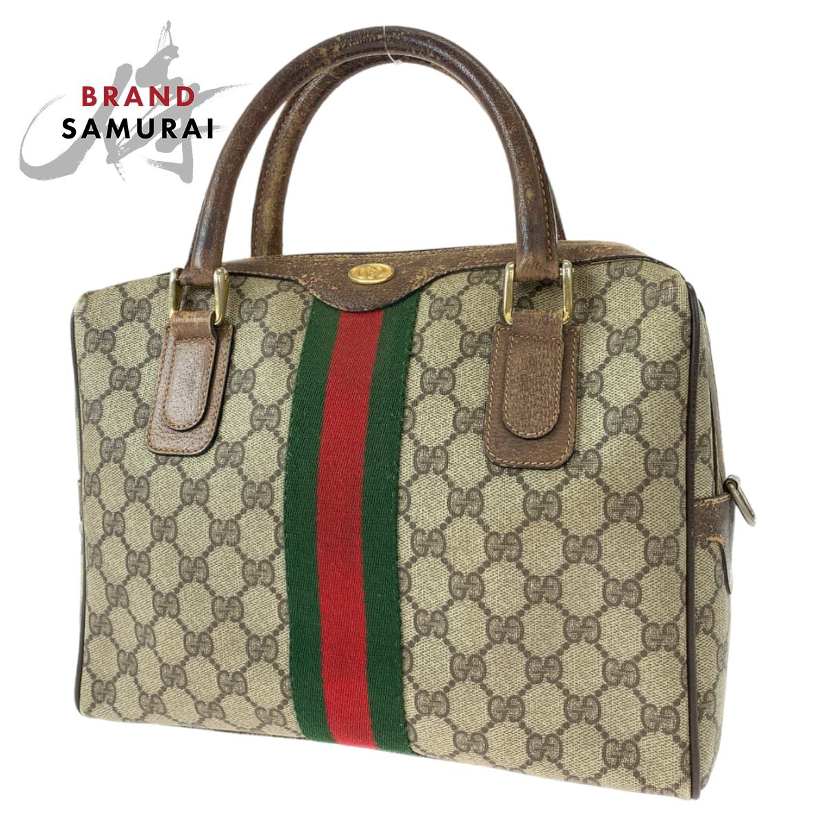 GUCCI グッチ　シェリーライン　GGスプリーム　ハンドバッグ　トートバッグ GUCCI グッチ ヴィンテージ オールドグッチ シェリーライン