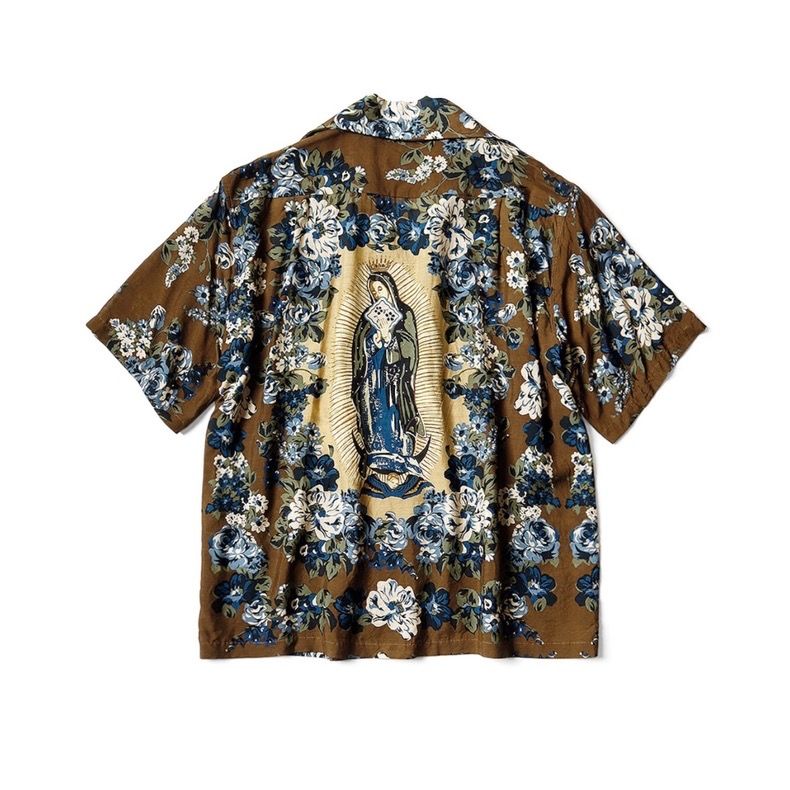 kapital　シルクレーヨン シャンペトルマリア柄 ラングルカラーアロハシャツ