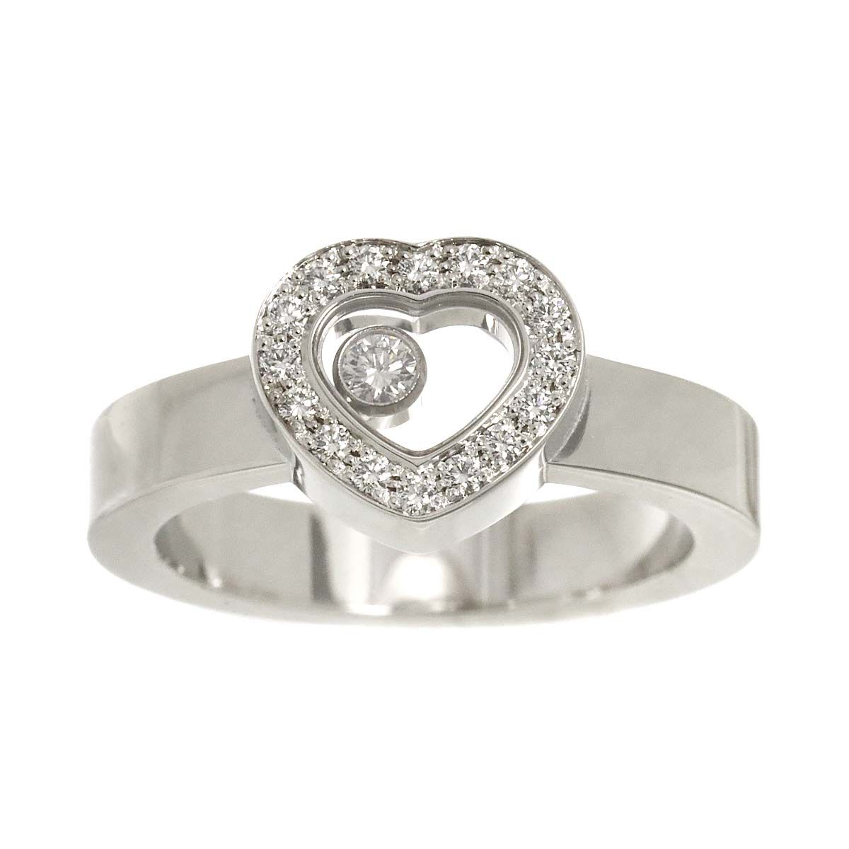 ショパール Chopard ハッピーダイヤ ハート 8号 リング ダイヤ K18 WG  