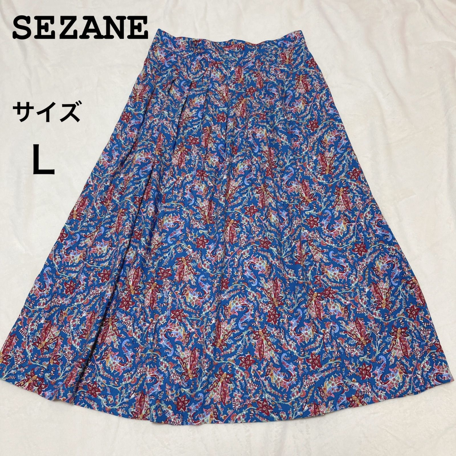 SEZANE セザンヌ ペイズリー柄 花柄 巻きスカート ロングスカート ビス