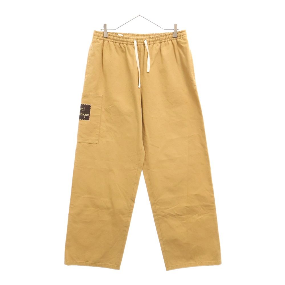 GUCCI (グッチ) ネップ フロントロゴ パンツ ブラウン 614523 ZAAZM