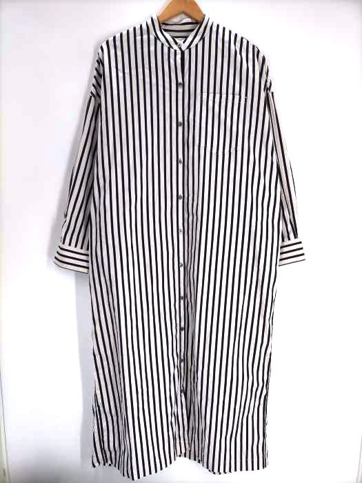 ラウンジドレス　シャツ　シャツワンピース　ストライプ ラウンジドレス Loungedress ストライプシャツワンピース