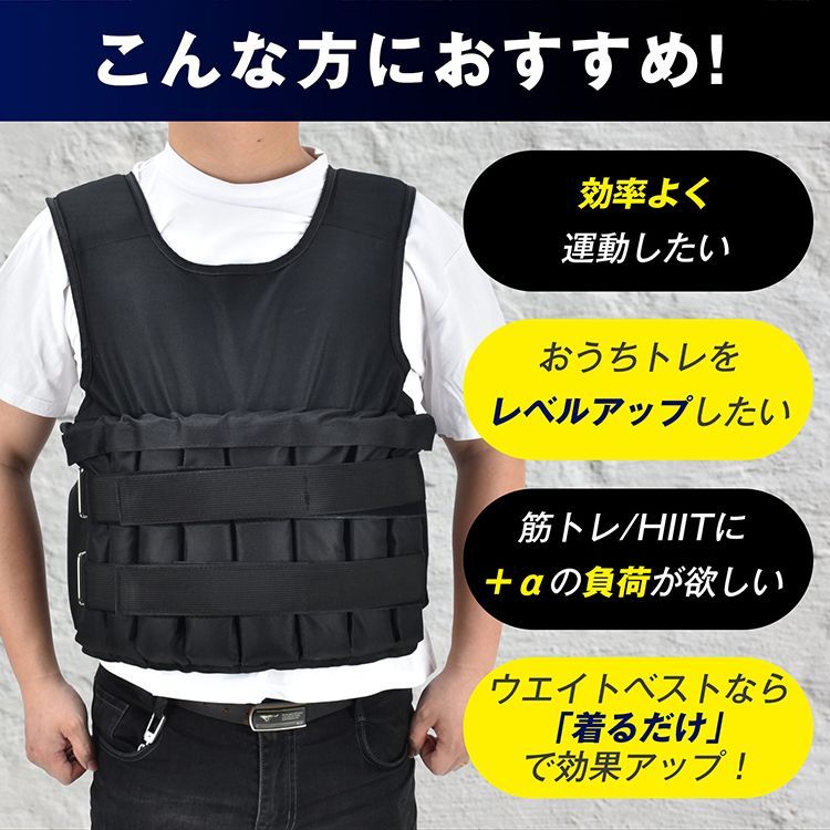 【開封・未使用】ウエイトベスト ウエイトジャケット パワーベスト 重り 20kg MUSCLE FACTORY ウエイトベスト パワーベスト メッシュ ウエイト