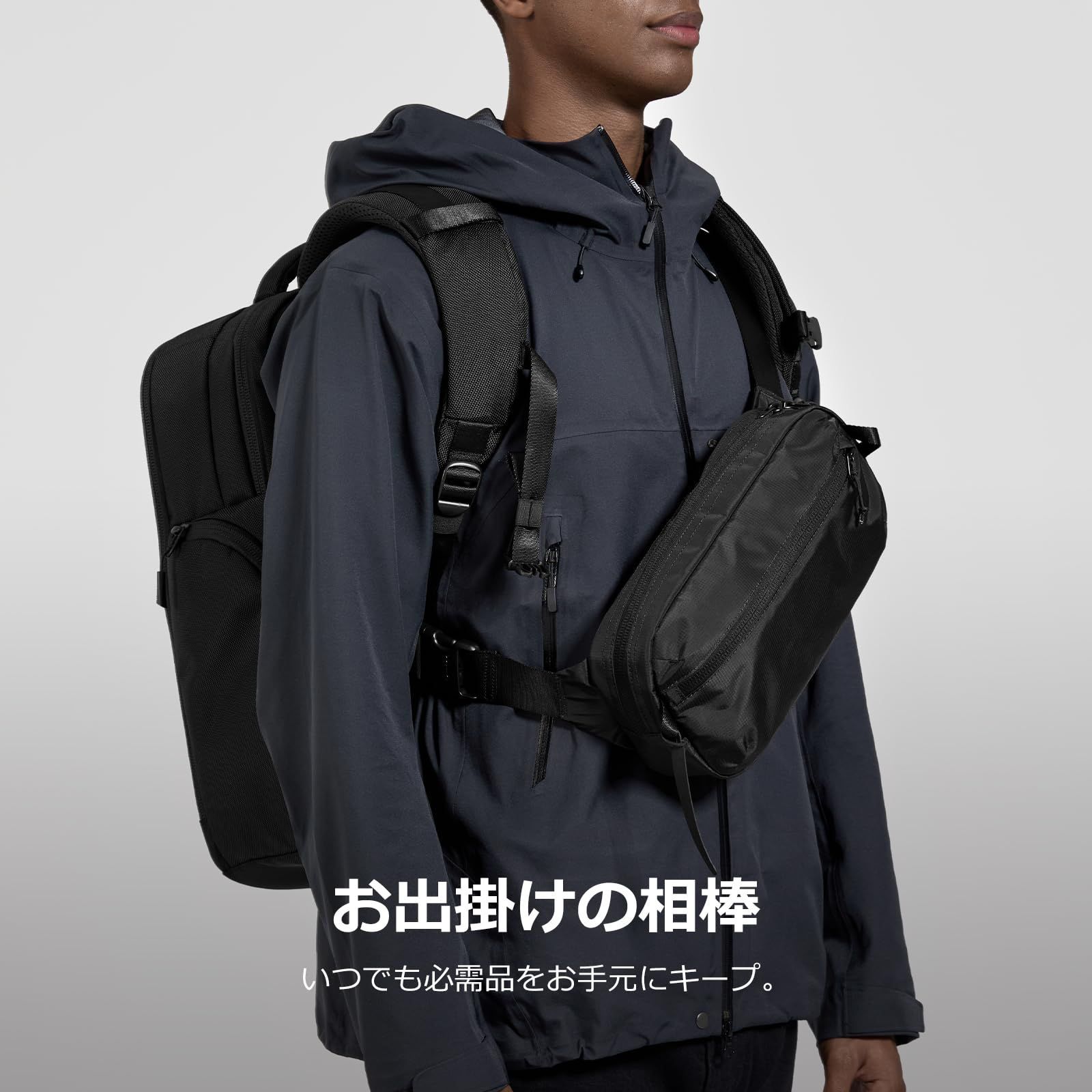 新品 tomtoc ボディバッグ 軽量 ショルダーバッグ クロスボディ 斜 
