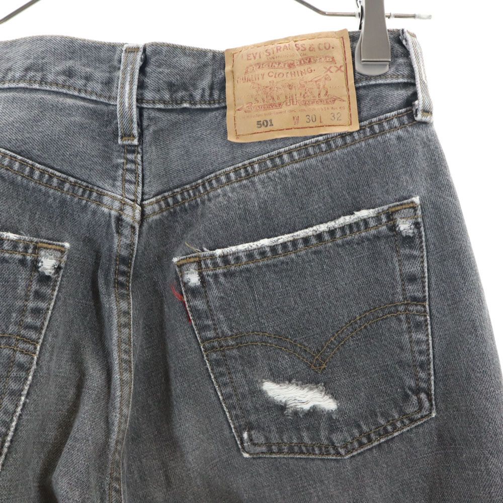 リーバイス 90s 501 USA製 後染め ブラック ストレートデニムパンツ