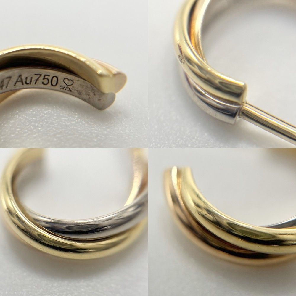 カルティエ トリニティ Au750 ピアス Cartier カルティエ トリニティ ピアス 750(YG×PG×WG