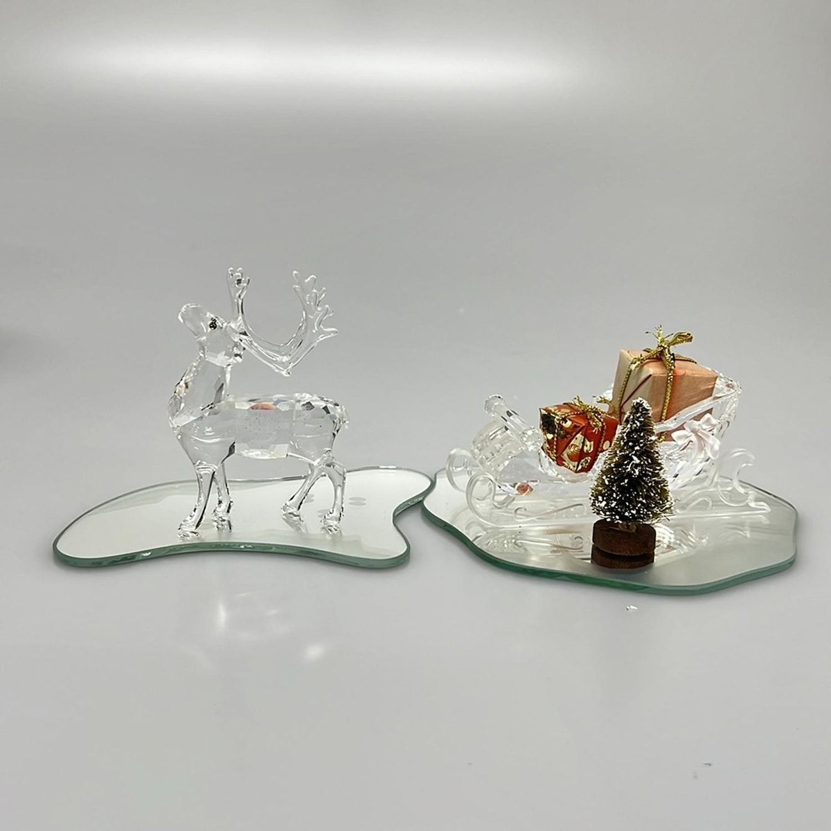 SWAROVSKI スワロフスキー 小物 - クリア 置物|クリスマス|トナカイ|ソリ