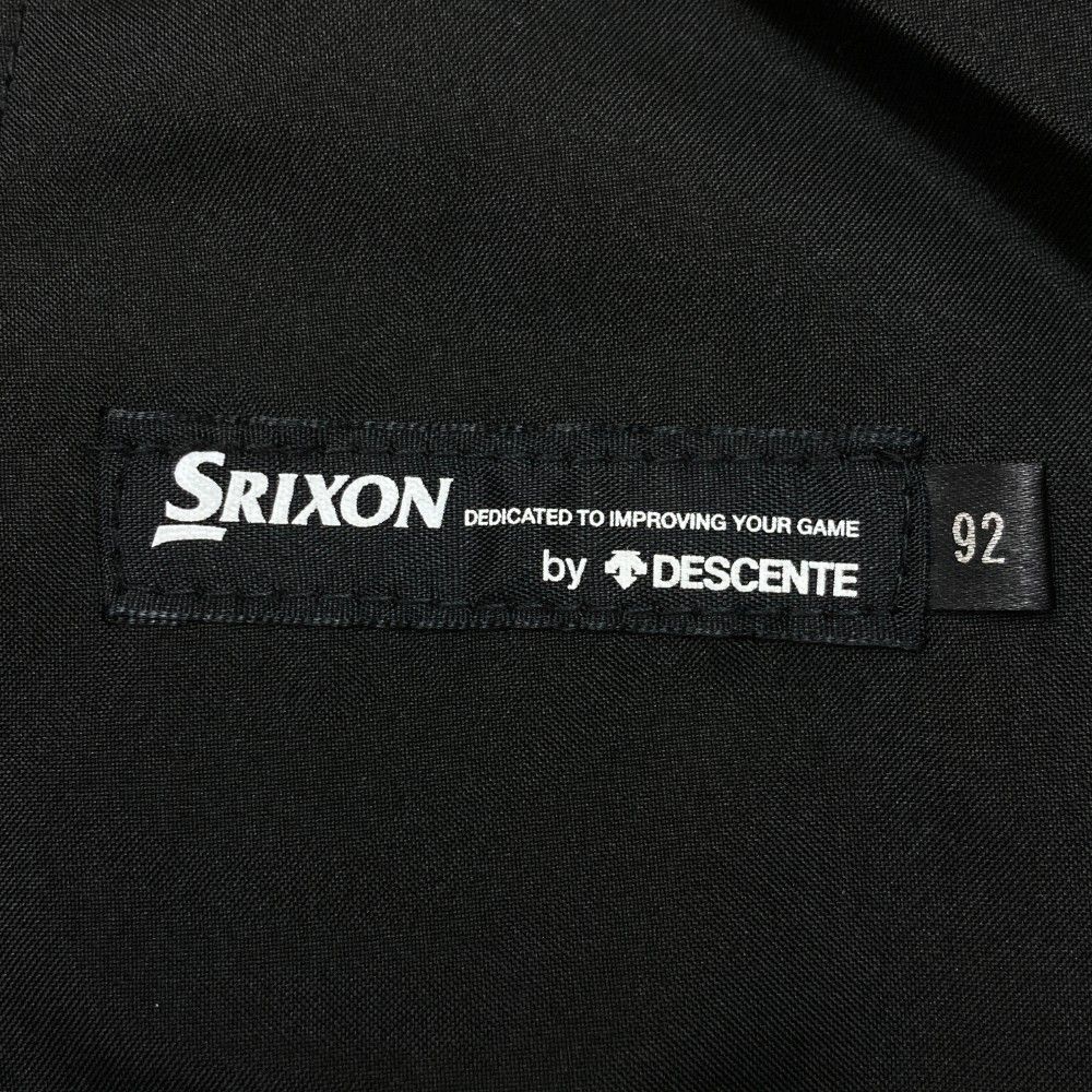 ★スリクソン★ゴルフロングパンツ ブラック 92 新品 送料無料 スリクソン 撥水 リラクシングフィット ストレッチロングパンツ