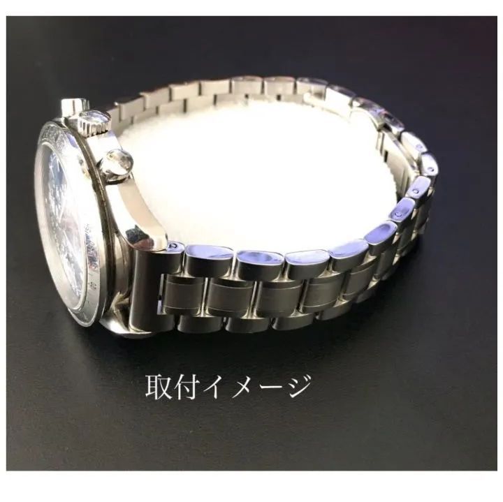 18mm 腕時計 ステンレス ブレスレット シルバー フラットエンド【対応