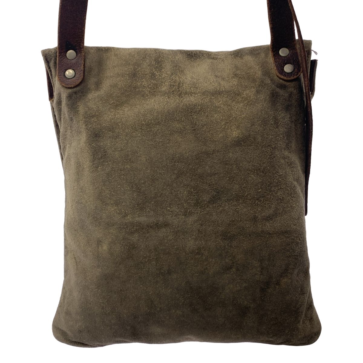 Martin Margiela / マルタンマルジェラ | アーティザナル スエード フラップ ショルダーバッグ | ベージュ / ブラウン | メンズ Martin Margiela / マルタンマルジェラ | アーティザナル スエード