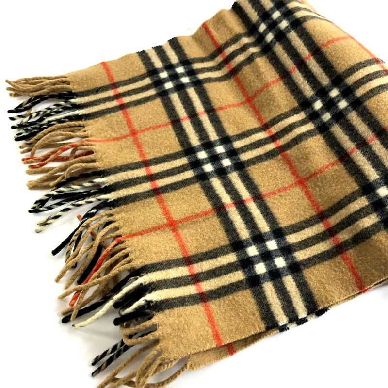 バーバリー BURBERRY マフラー カシミヤ チェック フリンジ バーバリー BURBERRY マフラー カシミヤ チェック フリンジ