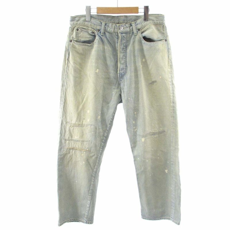 アプレッセ A.PRESSE Washed Denim Wide Pants デニムパンツ ジーンズ 
