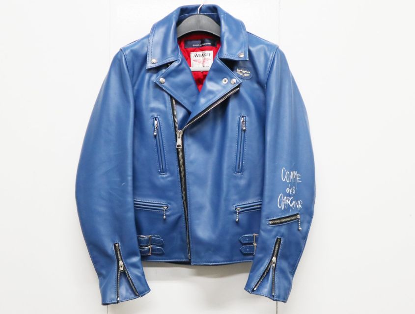 ルイスレザー コムデギャルソン ライダースジャケット 38 Lewis Leathers 新品 ルイスレザー xコムデギャルソンKZ-J012