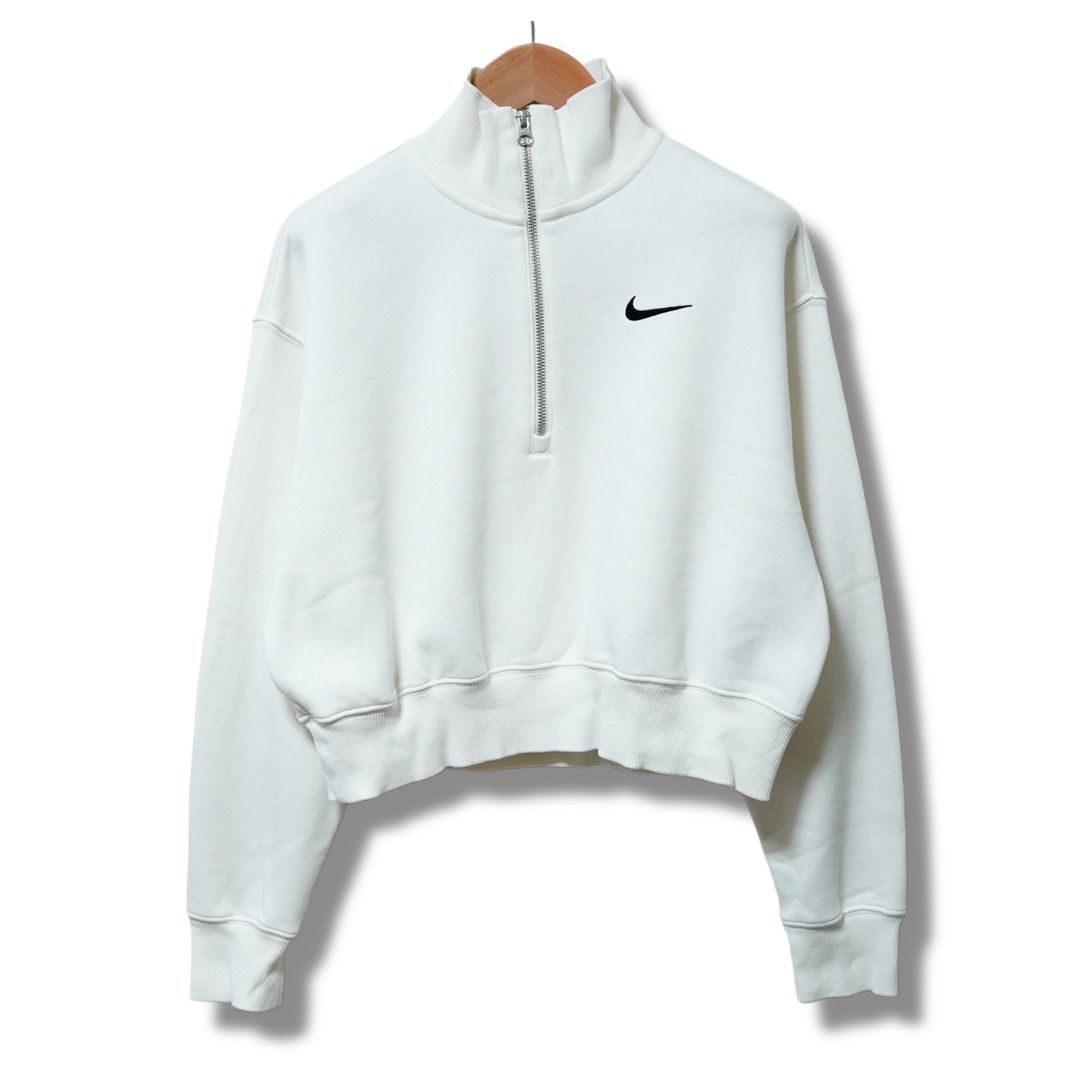 ナイキ クロップド丈 スウェット M-L相当 ホワイト 00s NIKE ソロ