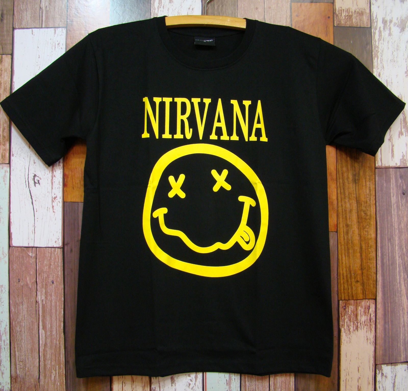 XL☆長袖T nirvana スマイル - Tシャツ