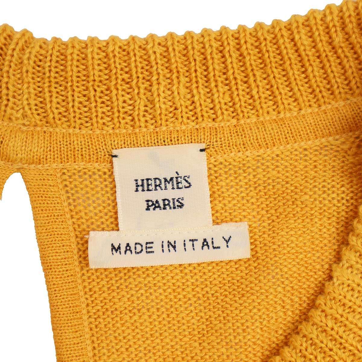 HERMES エルメス ツイルレーヌ シルクリネンノースリーブニット