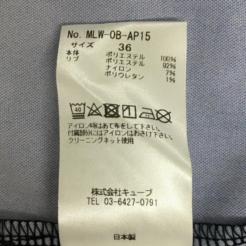 超 マークアンドロナ 半袖ポロシャツ ネイビー グラデーション 背面ビッグプリント レディース 36 S ゴルフウェア MARK＆LONA LLC-HASEGAWATOSO_COM