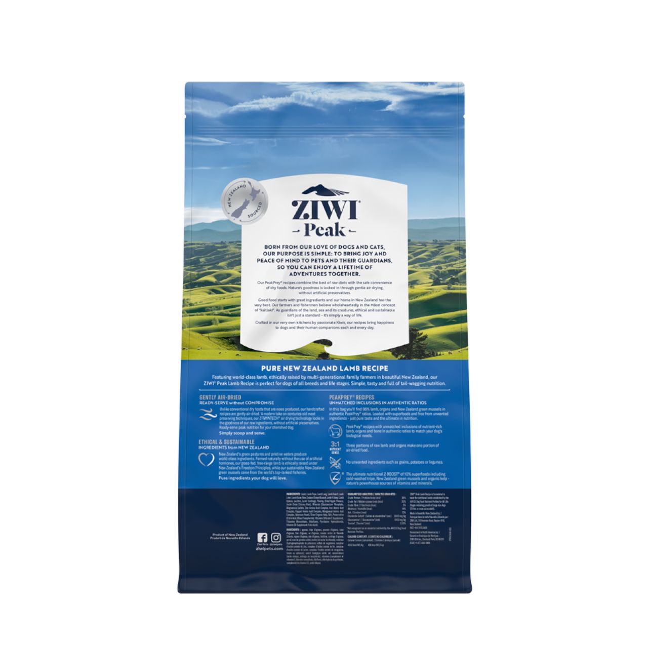 ZIWI PEAK【正規販売店】 ジウィピーク エアドライ・ドッグフード ラム