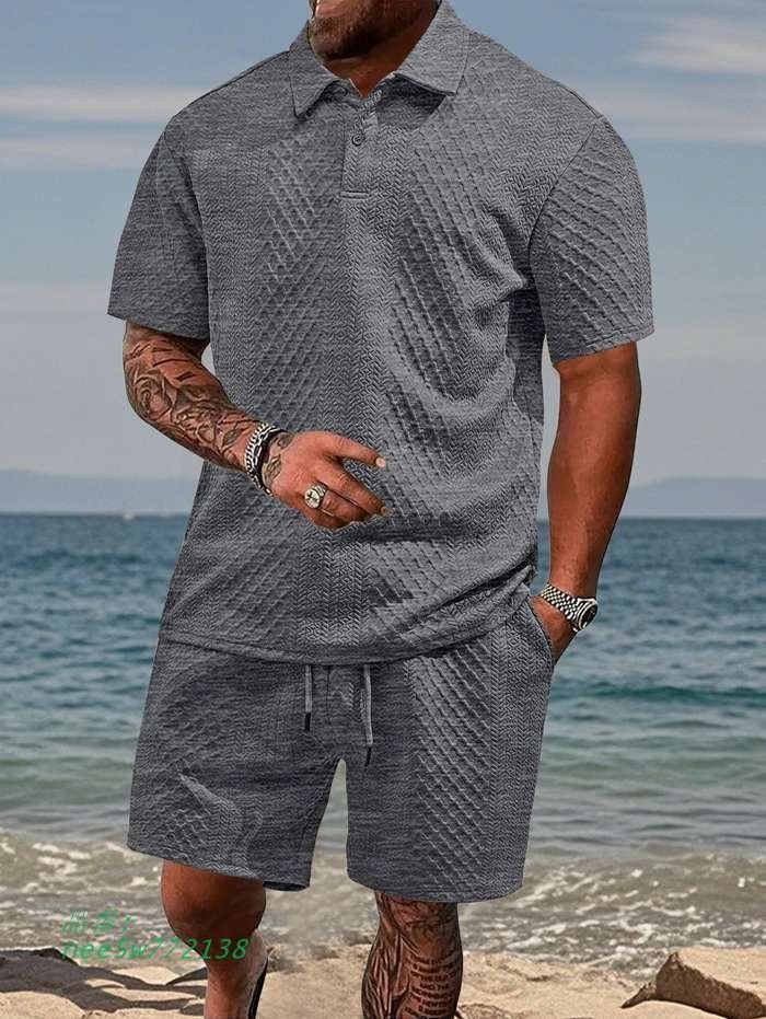 上下セット メンズ 夏 セットアップ ポロシャツ ショートパンツ 短パン
