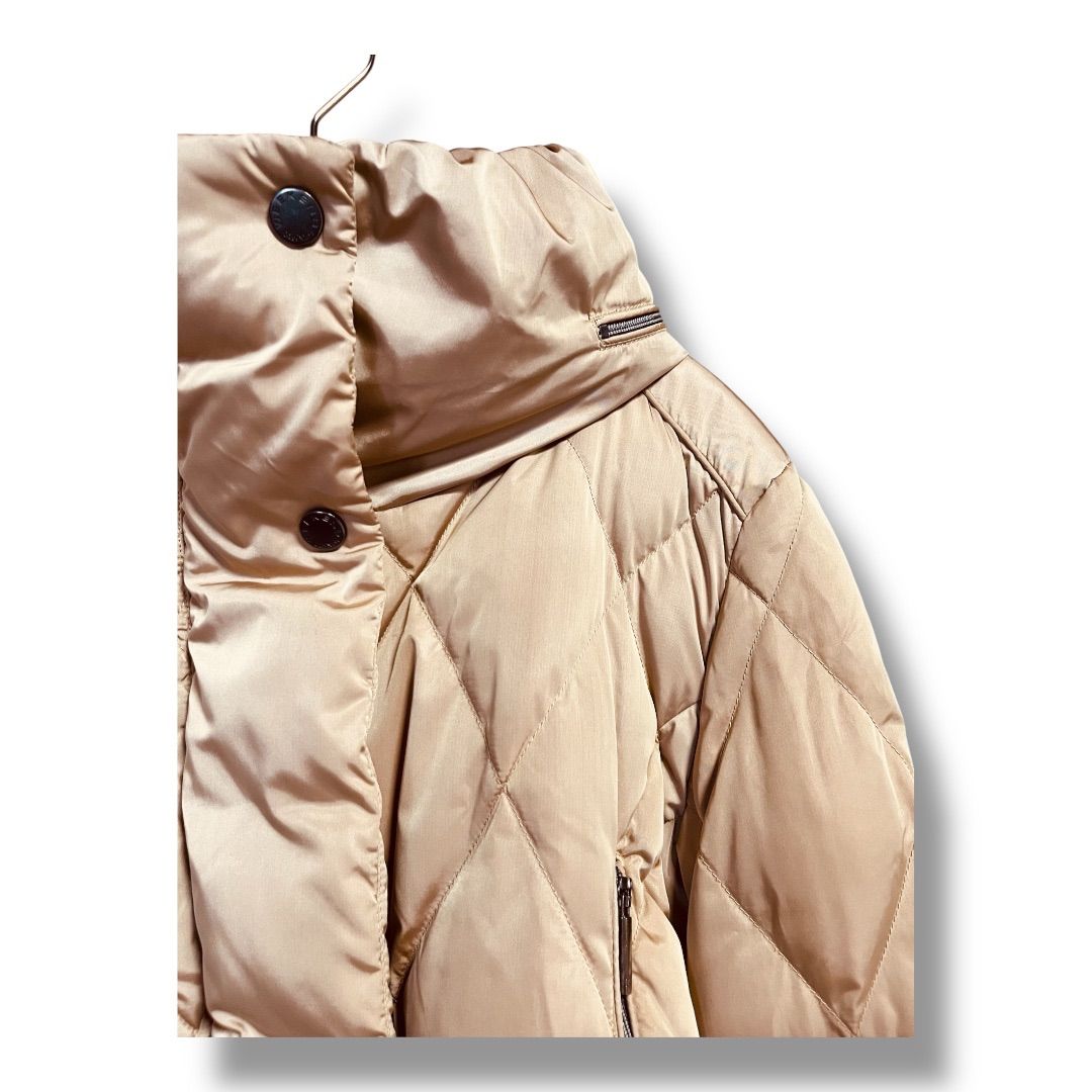 【美品】 マックスマーラウィークエンド キルティングダウンコート ベージュ 38 Weekend Max Mara ウィークエンドマックスマーラ ダウン