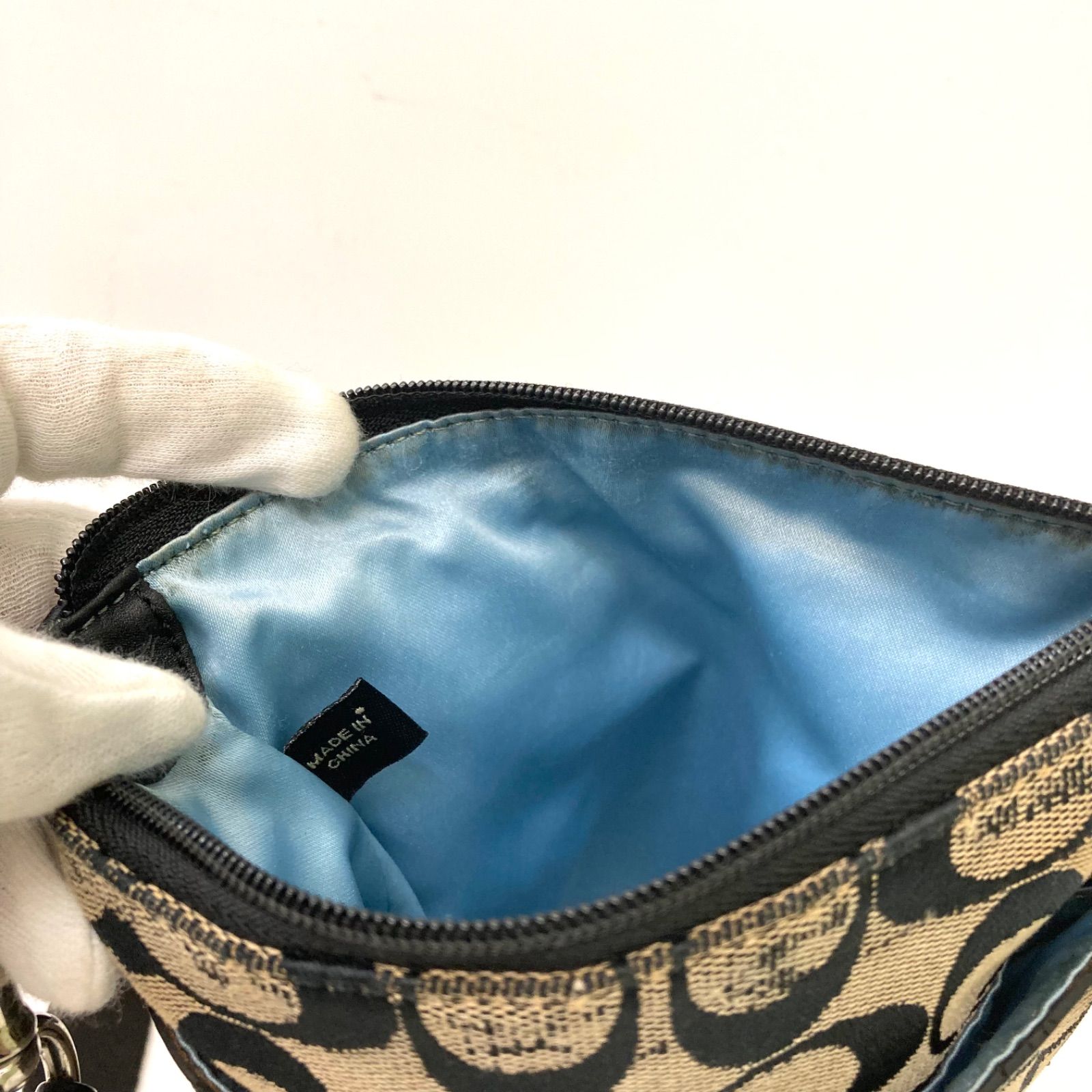 COACH】 コーチ ショルダーバッグ シグネチャー柄 黒系 ☆ - メルカリ