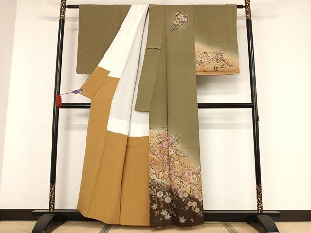 平和屋着物●訪問着　辻が花　絞り　暈し染め　金銀彩　正絹　逸品　AAAW4113np 平和屋着物○訪問着 辻が花 絞り 暈し染め 金銀彩 正絹 逸品