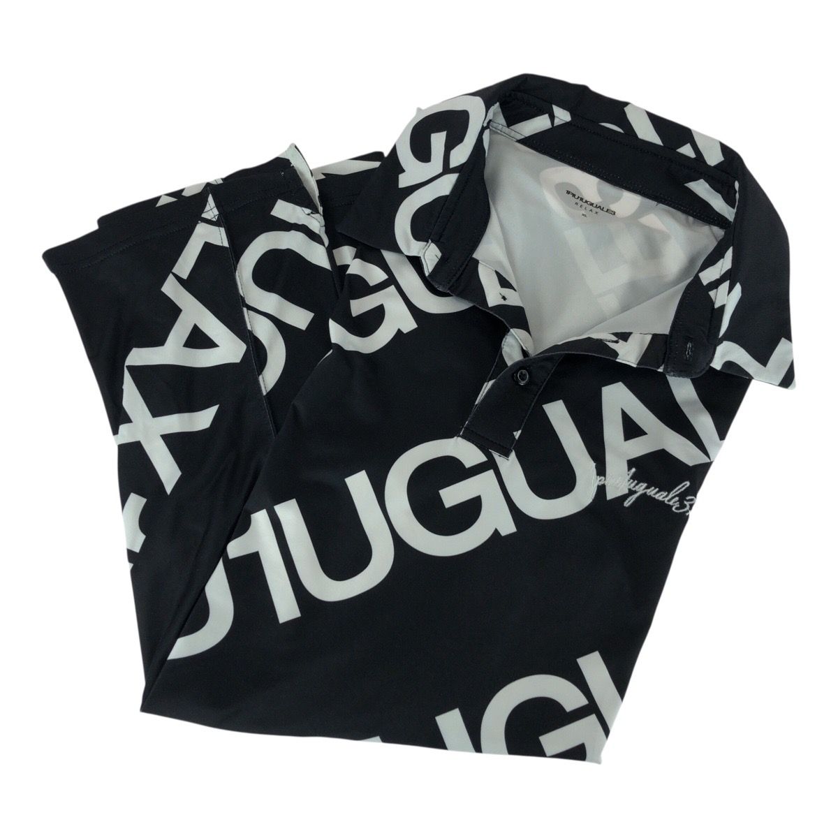 1PIU1UGUALE3 RElAX ゴルフ ポロシャツ ストレッチ 総柄 1PIU1UGUALE3 RElAX ゴルフ ポロシャツ ストレッチ 総柄