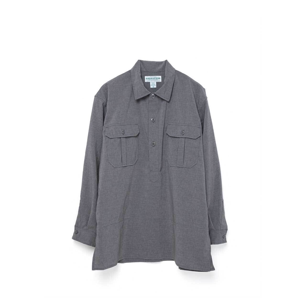 トップス SASSAFRAS Landscaper Shell Half Navy M SASSAFRAS】Landscaper Shell Half - メルカリ