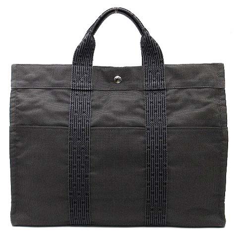 エルメス トートバッグ エールライン MM グレー キャンバス HERMES エルメス HERMES エールライン MM トートバッグ キャンバス