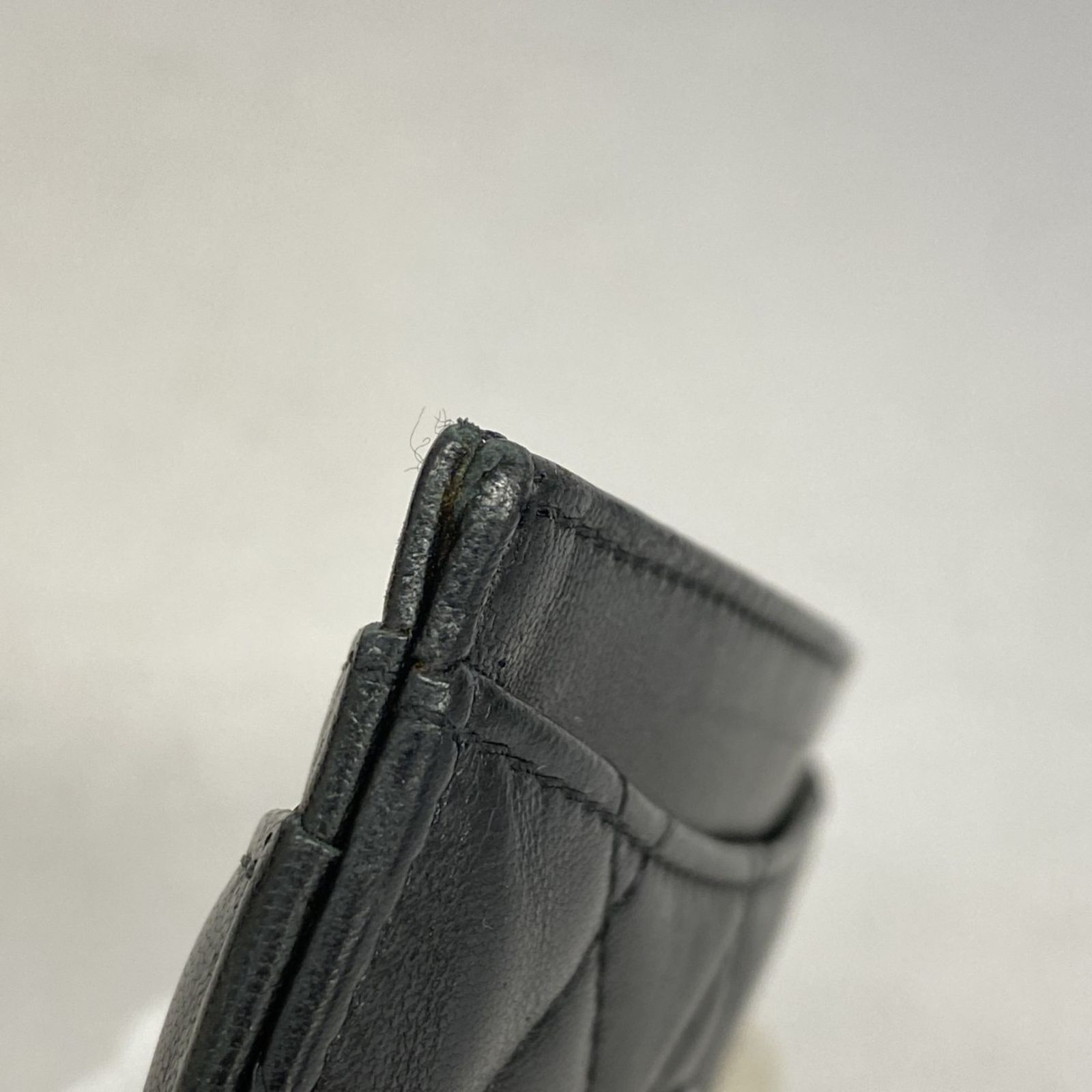 【美品】CHANEL シャネル 名刺入れ マトラッセ ブラック ラムスキン シャネルマトラッセ カードケース 黒 レディース ラムスキン