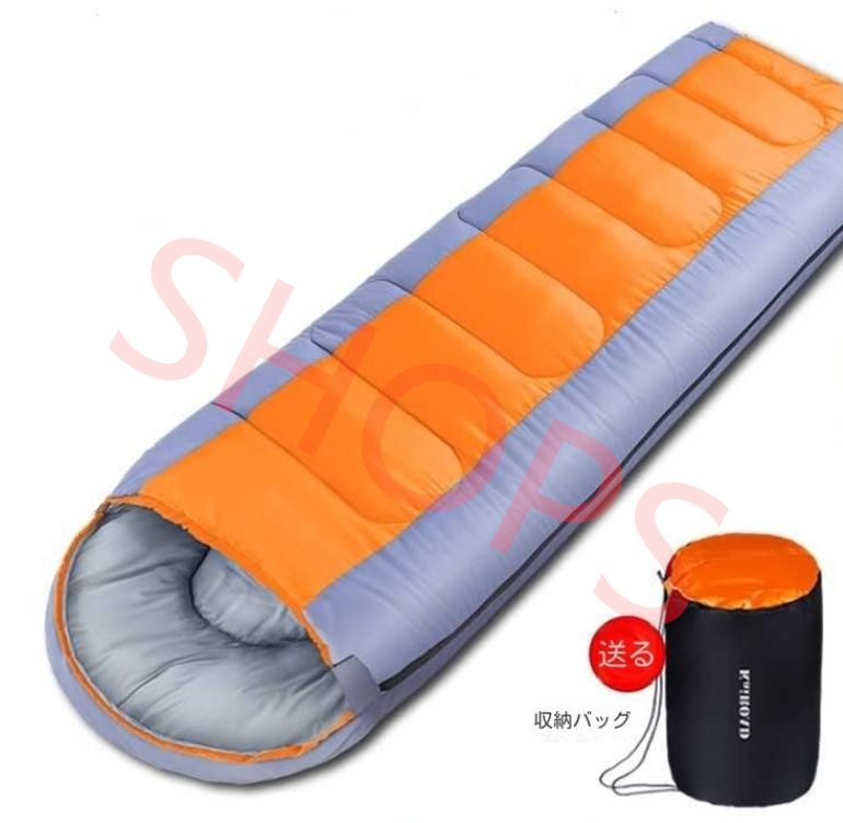 キャンプ用品 寝袋(オレンジ) Amazon.co.jp: ENIGMATA 寝袋 封筒型