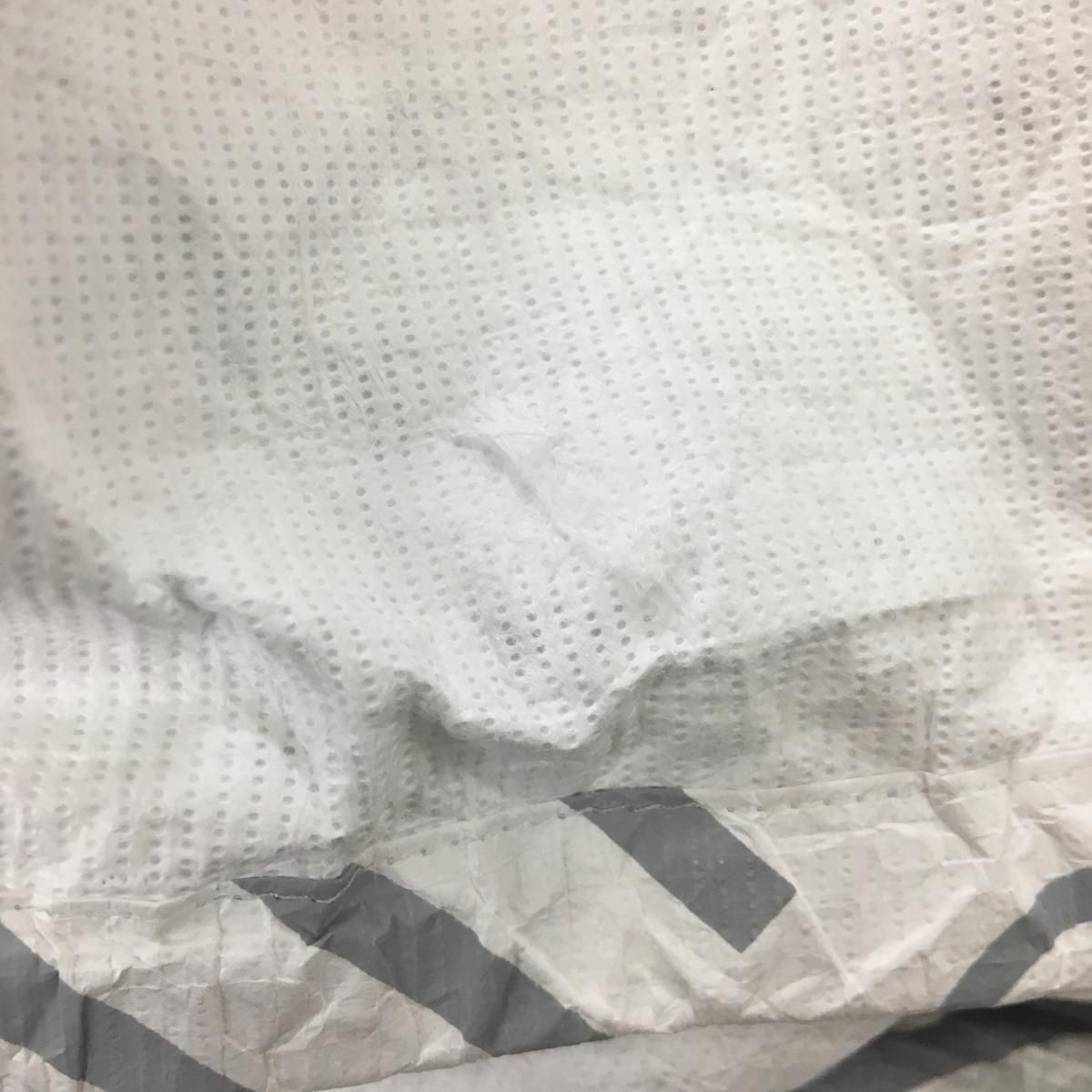 マークアンドロナ アウターベスト 白×グレー 総柄 ロゴ シワ加工 メンズ M ゴルフウェア MARK＆LONA LLC-HASEGAWATOSO_COM