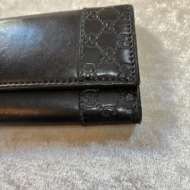 グッチ GUCCI GGシマレザー ブラックレザー6連キーケース