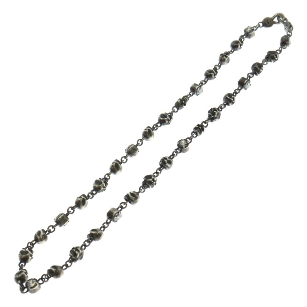 Justin Davis ジャスティンデイヴィス SKULL VOODOO CHAIN スカル ジルコニア ブードゥーチェーン ネックレス シルバー