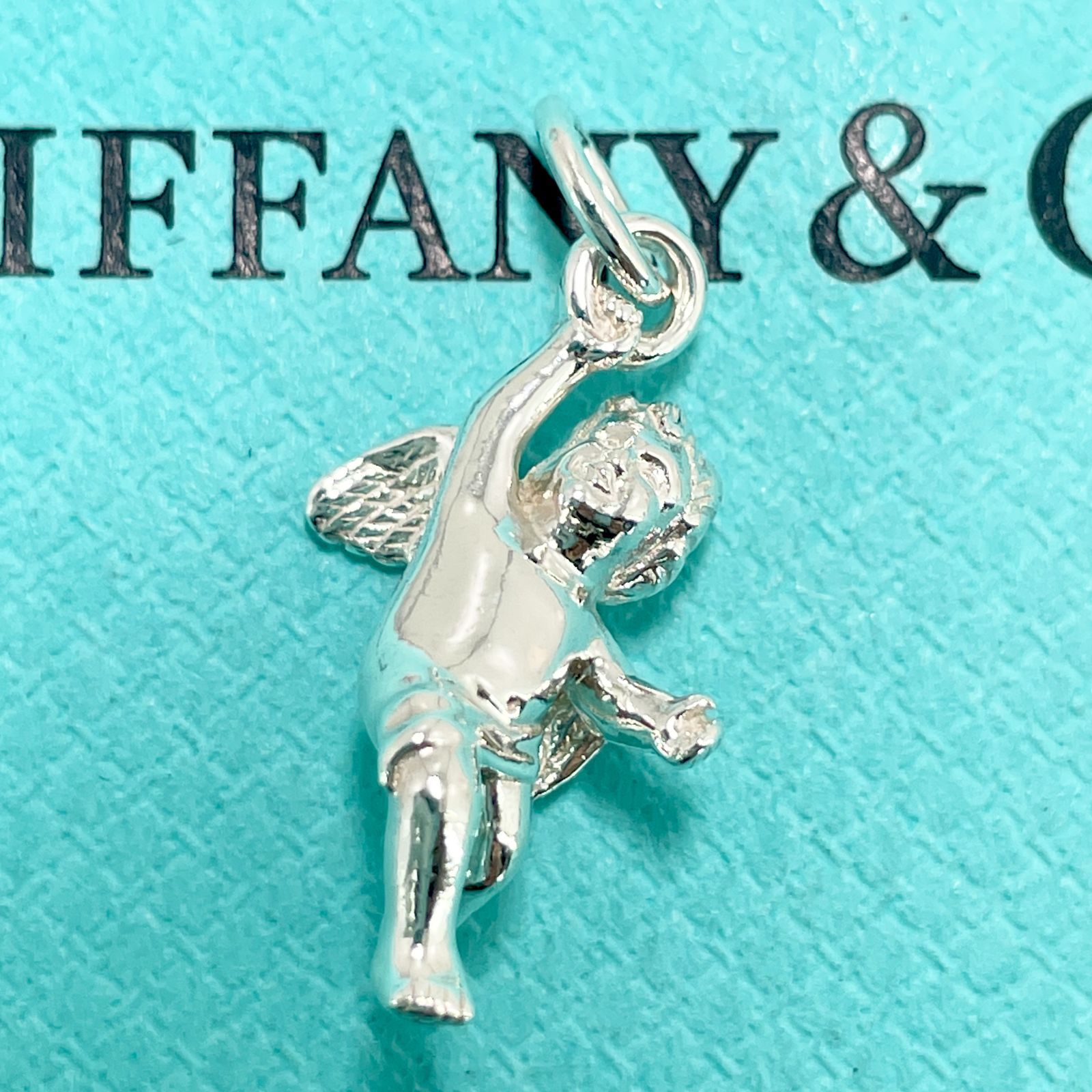 美品 ティファニー ケルビム 天使 ペンダントトップ シルバー925 ネックレストップ Tiffany&Co./24-1266