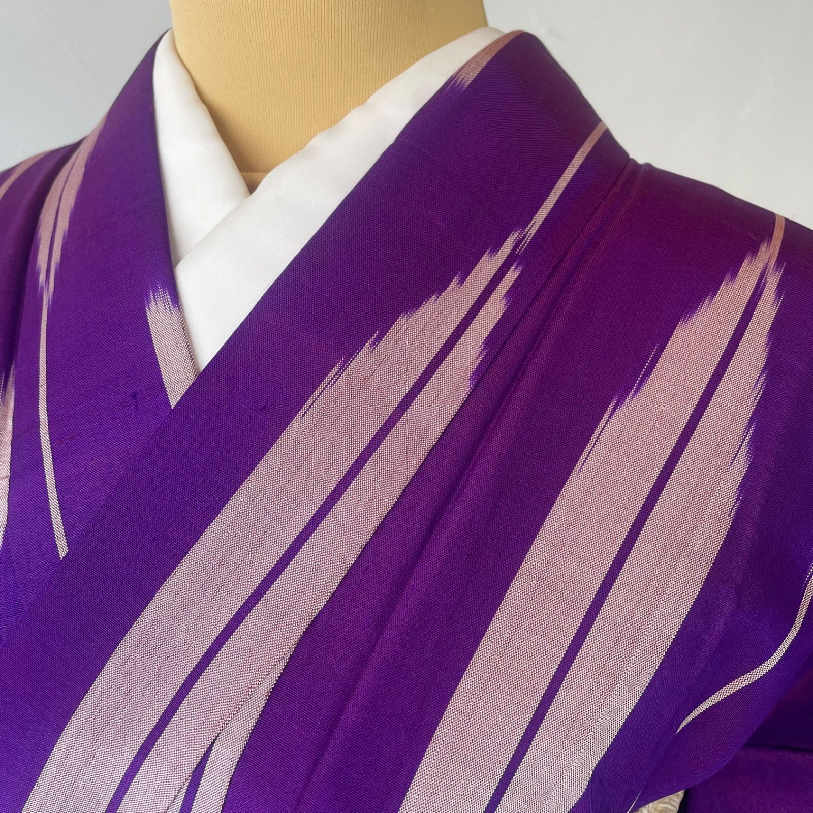 アンティーク着物 銘仙 矢絣 アンティーク帯 帯揚げ・帯締めセット